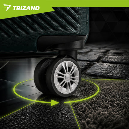 Trizand 3-delige Kofferset - Groen - ABS Reisbagage - S, M, L