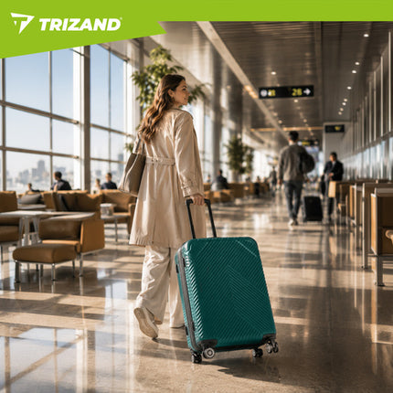 Trizand 3-delige Kofferset - Groen - ABS Reisbagage - S, M, L