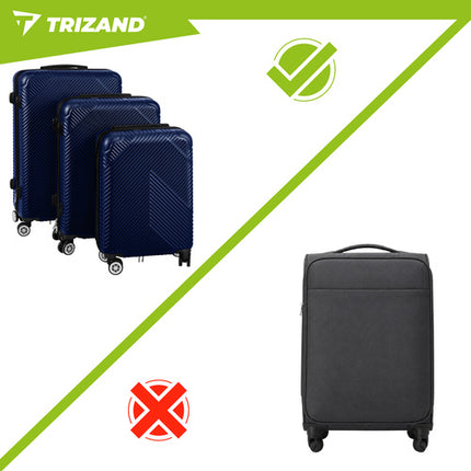 Trizand Kofferset 3-delig - Hardcase ABS - 39L, 70L & 99L - Marineblauw