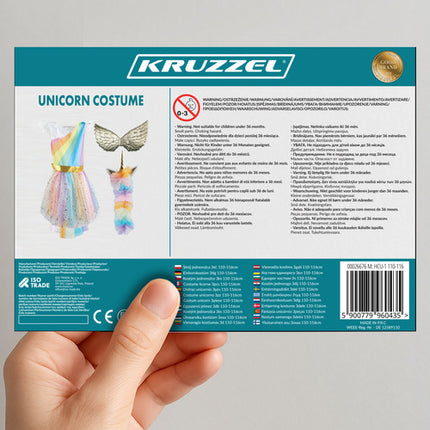 Kruzzel Eenhoorn Kostuum 3-Delig - Maat 110-116 cm - Verkleedset