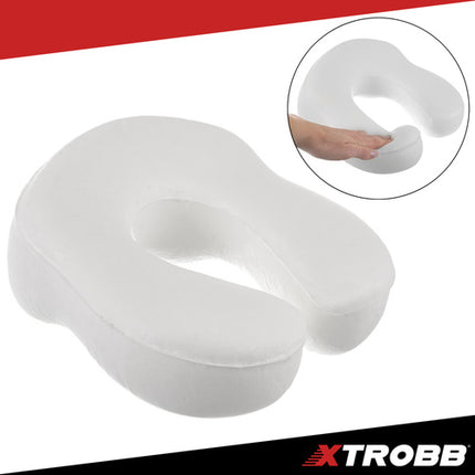 Xtrobb 3D Reiskussen 4-in-1 - Met Slaapmasker & Oordopjes - Zwart/Grijs