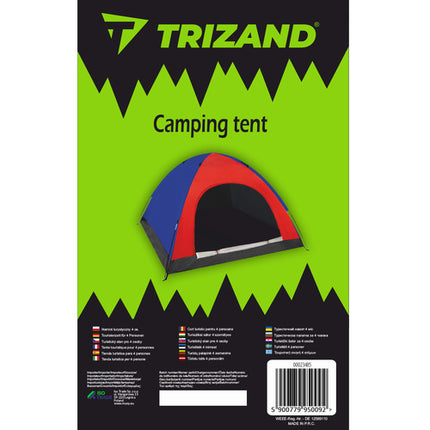 Trizand NT23485 4-Persoons Kampeertent – Waterdicht & Lichtgewicht – 190 x 190 x 123 cm