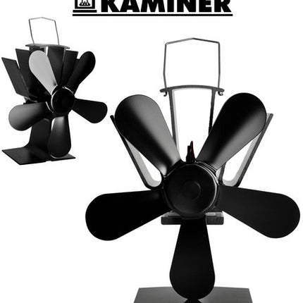 Kaminer Kachelventilator - 5 Blads - Hitteaangedreven - Aluminium