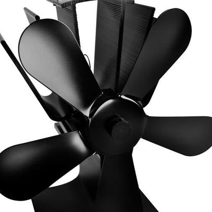 Kaminer Kachelventilator - 5 Blads - Hitteaangedreven - Aluminium