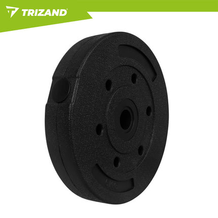 Trizand Gewichten Set - 4 x 5 kg - Bitumineuze Halterschijven - Zwart