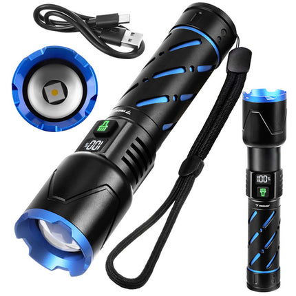 Trizand LED Tactische Zaklamp - 800 lm - Oplaadbaar - Met Powerbank