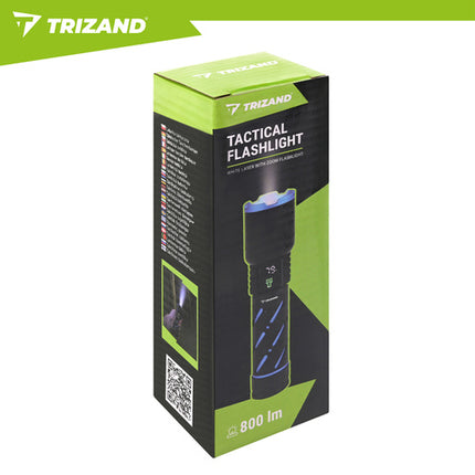 Trizand LED Tactische Zaklamp - 800 lm - Oplaadbaar - Met Powerbank