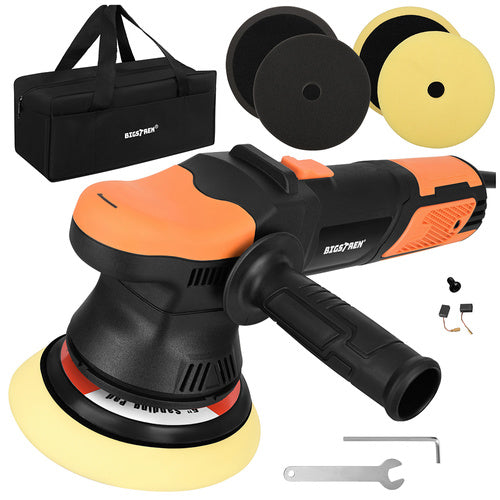 Bigstren 900W Dual Action Polijstmachine - 125 mm - Variabele Snelheid