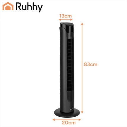 Ruhhy Kolomventilator - 83 cm - Met Afstandsbediening - 45W - Zwart