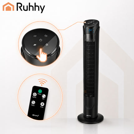 Ruhhy Kolomventilator - 83 cm - Met Afstandsbediening - 45W - Zwart