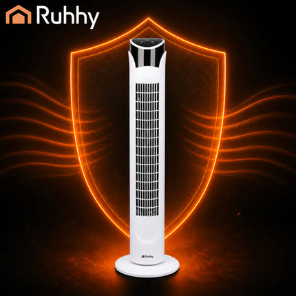 Ruhhy Torenventilator - 83 cm - Met Afstandsbediening - Wit