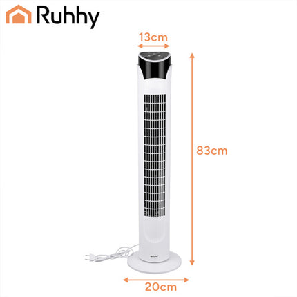 Ruhhy Torenventilator - 83 cm - Met Afstandsbediening - Wit