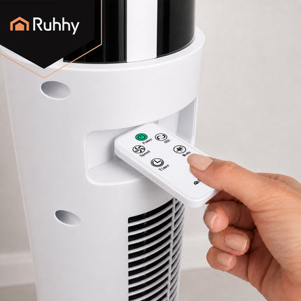 Ruhhy Torenventilator - 83 cm - Met Afstandsbediening - Wit