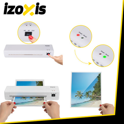 Izoxis 4-in-1 A4 Lamineerapparaat Set - Met Trimmer, Afronder & 60 Folies