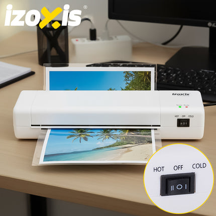 Izoxis 4-in-1 A4 Lamineerapparaat Set - Met Trimmer, Afronder & 60 Folies
