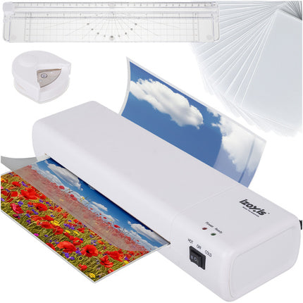 Izoxis 4-in-1 A4 Lamineerapparaat Set - Met Trimmer, Afronder & 60 Folies