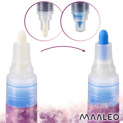 Maaleo Acrylmarkers Set - 24 Kleuren - Watervaste Decoratiestiften