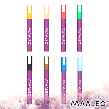 Maaleo Acrylmarkers Set - 8 Kleuren - Watervaste Decoratiestiften