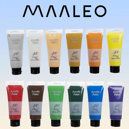 Maaleo Acrylverf Set - 12 Kleuren - 100 ml per tube