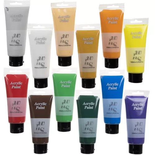 Maaleo Acrylverf Set - 12 Kleuren - 100 ml per tube