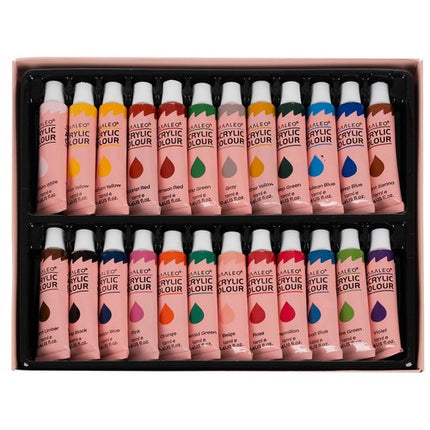 Maaleo Acrylverfset - 24 Kleuren - 12 ml per Tube