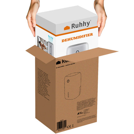Ruhhy Luchtontvochtiger - 800ml - Compact & Stil - Wit