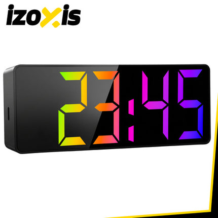 Izoxis LED Wekker - Kleuren-Display - Met Temperatuurweergave - USB