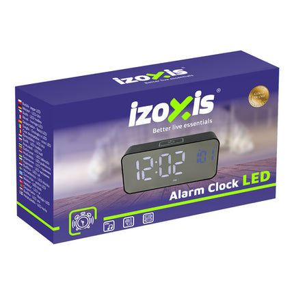 Izoxis LED Wekker - Elektronisch - Multifunctioneel - Zwart