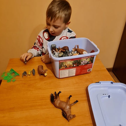 Kruzzel Dierenfiguren Set - 62-Delig - Met Opbergkoffer