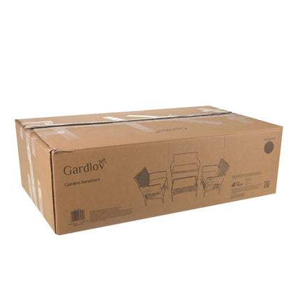 Gardlov Technorattan Tuinset - 4-delig - Antraciet