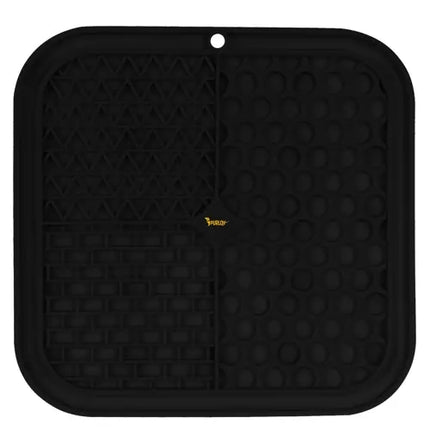 Purlov Anti-stress Likmat - 20 x 20 cm - Siliconen - Zwart