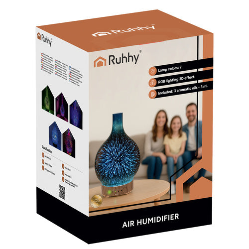 Ruhhy Aroma Diffuser & Luchtbevochtiger - 200ml - Beige/Bruin