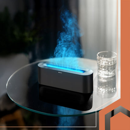 Ruhhy Aroma Diffuser & Luchtbevochtiger - 250ml - Vlameffect - Zwart
