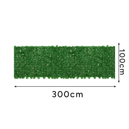 Gardlov Kunsthaag voor Balkon - 3 x 1 m - Klimop Look - Groen