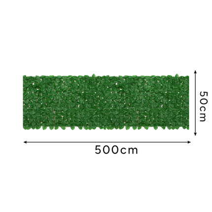 Gardlov Kunsthaag voor Balkon - 5 x 0,5 m - Klimop Look - Groen