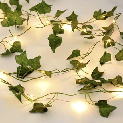 Gardlov Kunstmatige Klimop met LED Verlichting - 25 Meter - 960 Bladeren - Groen