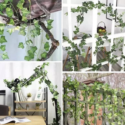 Gardlov Kunstmatige Klimop - 12,6 Meter - 6 Ranken - Groen