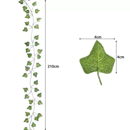 Gardlov Kunstmatige Klimop - 6,3 Meter - 3 Ranken - Groen