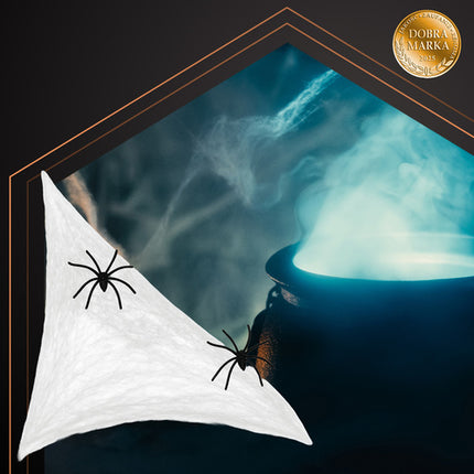 Ruhhy Kunstmatig Spinnenweb + 2 Spinnen - Halloween Decoratie