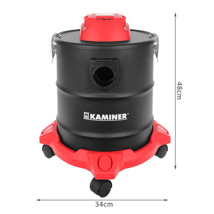 Kaminer Aszuiger - 20L - 1600W - Met Blower & Filters - Zwart/Rood