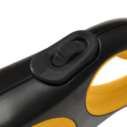 Purlov Automatische Hondenlijn - 5 meter - Tot 15 kg - Zwart/Geel