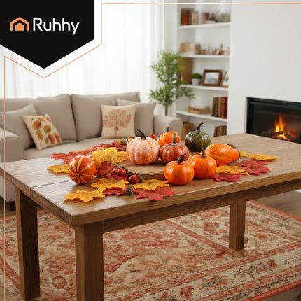 Ruhhy Herfstdecoratie Set - 50 Delig - Pompoenen, Eikels & Bladeren