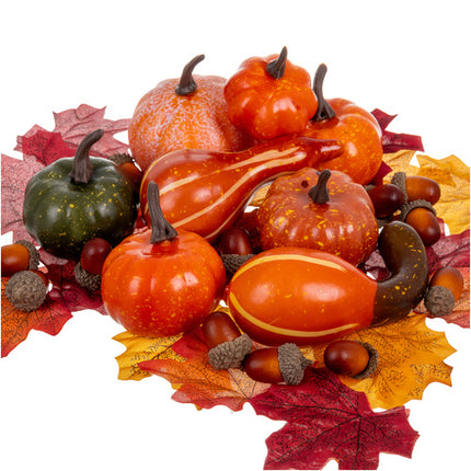 Ruhhy Herfstdecoratie Set - 50 Delig - Pompoenen, Eikels & Bladeren