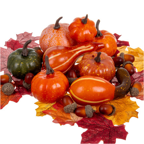 Ruhhy Herfstdecoratie Set - 50 Delig - Pompoenen, Eikels & Bladeren