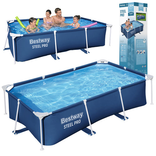 Bestway Steel Pro 56403 Frame Zwembad - 259 x 170 x 61 cm - Rechthoekig - Blauw