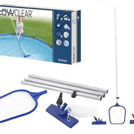 Bestway 58013 Zwembad Onderhoudsset - Telescoopsteel - Voor zwembaden tot 396 cm
