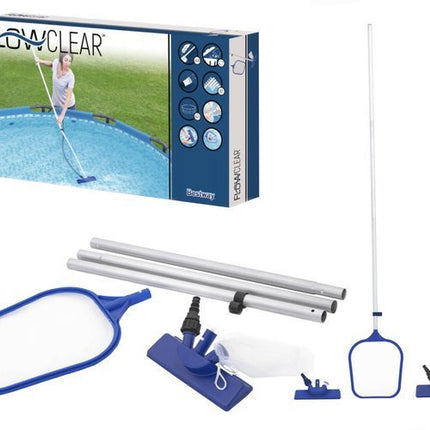Bestway 58013 Zwembad Onderhoudsset - Telescoopsteel - Voor zwembaden tot 396 cm
