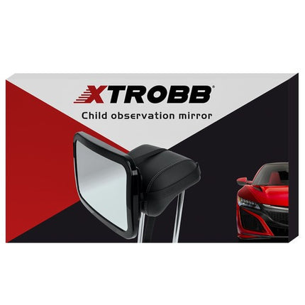 Xtrobb Baby Autospiegel - 360° Draaibaar - Onbreekbaar - Zwart
