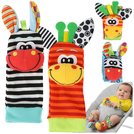 Kruzzel Baby Rammelaars Set - 4-Delig - Sensomotorisch Speelgoed