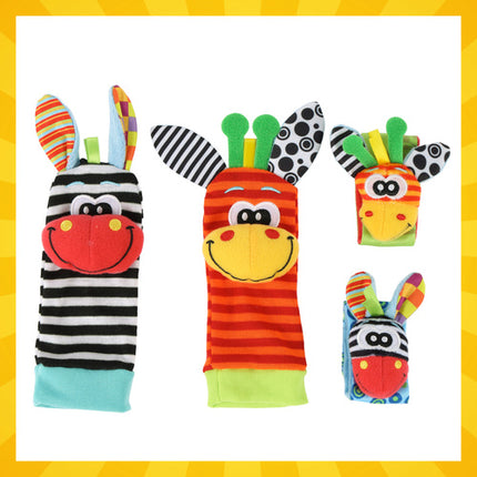 Kruzzel Baby Rammelaars Set - 4-Delig - Sensomotorisch Speelgoed